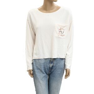 Daily Practice By Anthropologie Waffle Knit Blouse Top Thermal Ivory L 281784